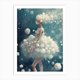 Marshmallow Ballerina 3 Art Print