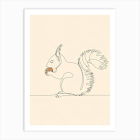 Squirrel Eating Nut Affiche