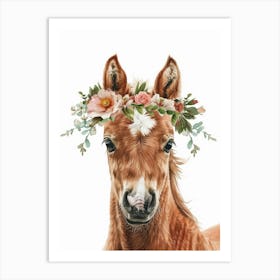 Flower Crown Foal Art Print