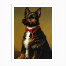 Norwich Terrier 2 Renaissance Portrait Oil Painting Art Print