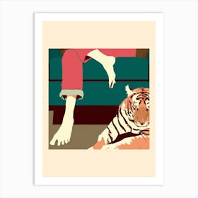 Chilling Tiger Art Print