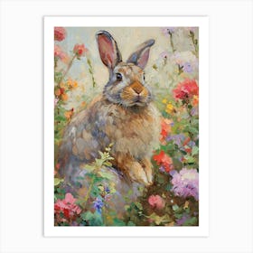 New Zealand Rabbit Painting 4 Art Print