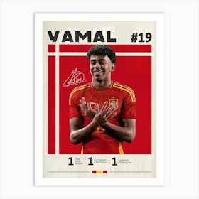 Lamine Yamal 3 Art Print