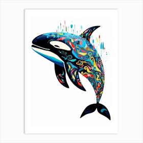 Orca Whale Pattern Art Print