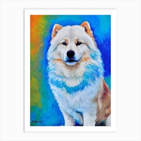 Finnish Lapphund Fauvist Style Dog Art Print