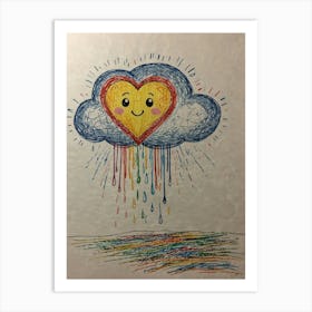 Rainbow Heart 16 Art Print