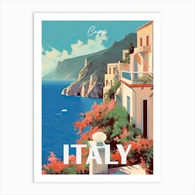 Capri Italy Travel Poster 4 Art Print