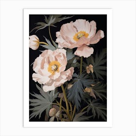 Flower Illustration Peony 1 Art Print