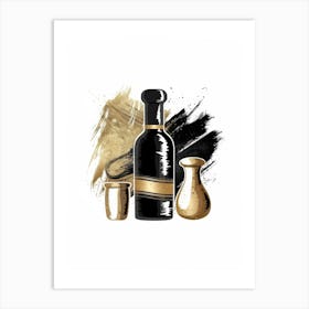 Scotch Whisky Bottle Art Print