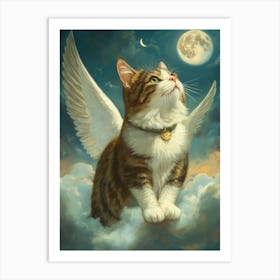 Cat With Wings Art Print