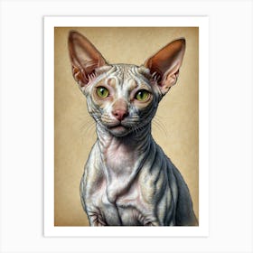 Sphynx Cat Art Print