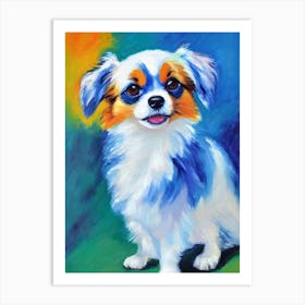 Papillon Fauvist Style Dog Art Print