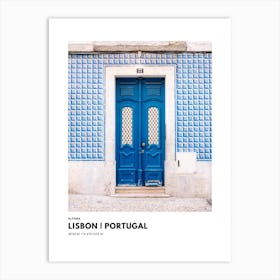 Coordinates Poster Lisbon Portugal Art Print