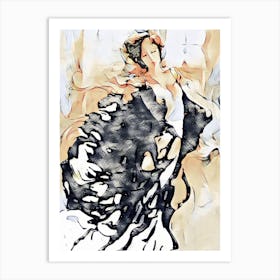 Dancer In Black And White Art Print