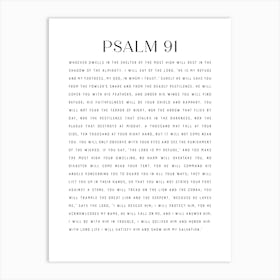 Psalm 91 Printable, Bible Verse Print, Faith Prayer, Digital Download, Scripture Wall Art, Typography Decor, Minimalist Christian Gift Affiche