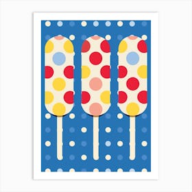 Pop Art Ice Pops Dots 1 Art Print