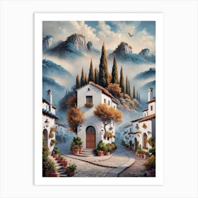 Village In The Mountains 2 Art Print