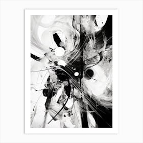 Symbiosis Abstract Black And White 6 Art Print
