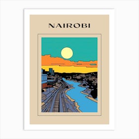 Minimal Design Style Of Nairobi, Kenya 4 Poster Art Print