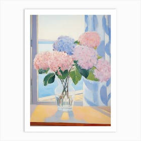 A Vase With Hydrangea, Flower Bouquet 3 Art Print