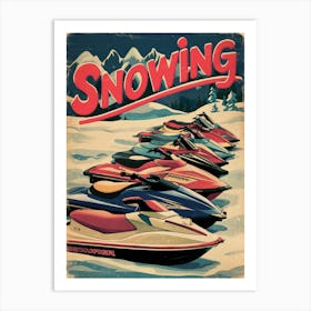  Snowing art winter  Art Print