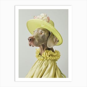 Dog In A Dress Art Print