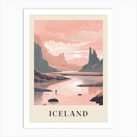 Vintage Travel Poster Iceland 3 Art Print