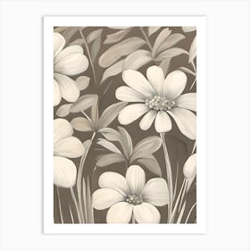 White Flowers 2 Art Print