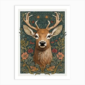 Willia Morris Deer art print Art Print