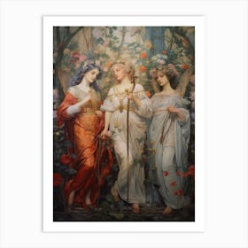 The Muses Mythology Rococo Painting 3 Art Print