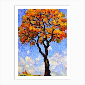 Golden Chain Tree tree Abstract Block Colour Art Print