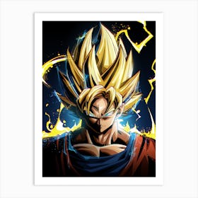 Super Saiyan Goku Art Print