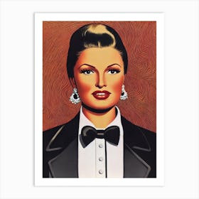 Rita Hayworth Illustration Movies Art Print