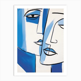 'Blue And White' 2 Art Print