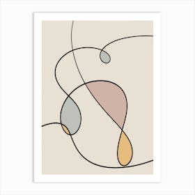 Abstract Painting line ballet 02 Art Print