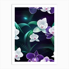 Orchids Wallpaper 1 Art Print