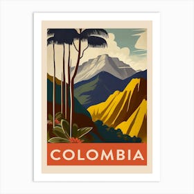 Colombia Vintage Travel Poster Art Print