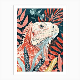 Rhinoceros Iguana Abstract Modern Illustration 6 Art Print