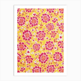 Lysimachia Floral Print Warm Tones 1 Flower Art Print