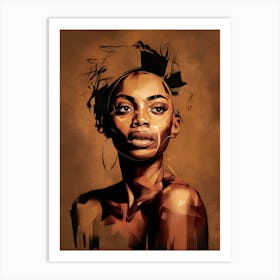 Abstract Portrait of the African Woman Art Print