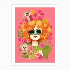 Flower Power Kitsch 8 Art Print