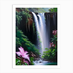 Millaa Millaa Falls, Australia Peaceful Oil Art  Art Print