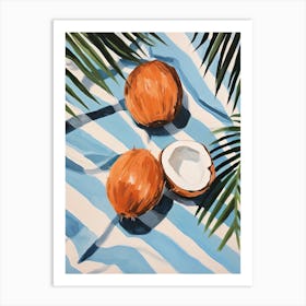 Coconut Fruit Summer Illustration 4 Art Print