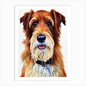 Irish Terrier 2 Watercolour Dog Art Print