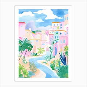 Salerno, Italy Colourful View 1 Art Print