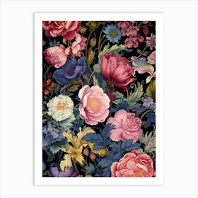 Floral Wallpaper 360 Art Print