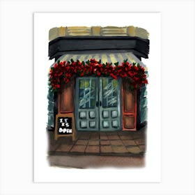 Rustic City Cafe Art Print