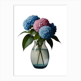 Hydrangeas In A Vase 1 Art Print