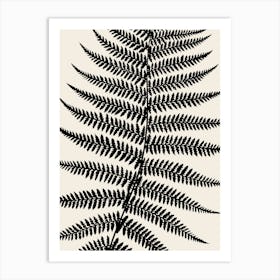 Fern Leaves in Black, Farmhouse Botanical 7 Art Print