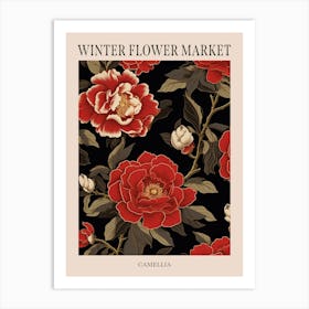 Camellia 1 Winter Flower Market Poster Art Print